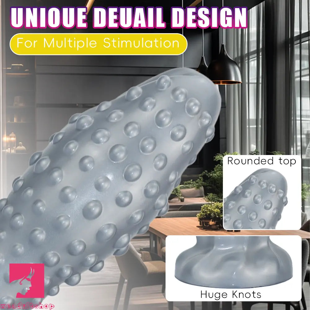 6.29in 8.66in 11.02in Spiked Stripe Silicone Butt Plug Odd Dildo Vagina Dilator