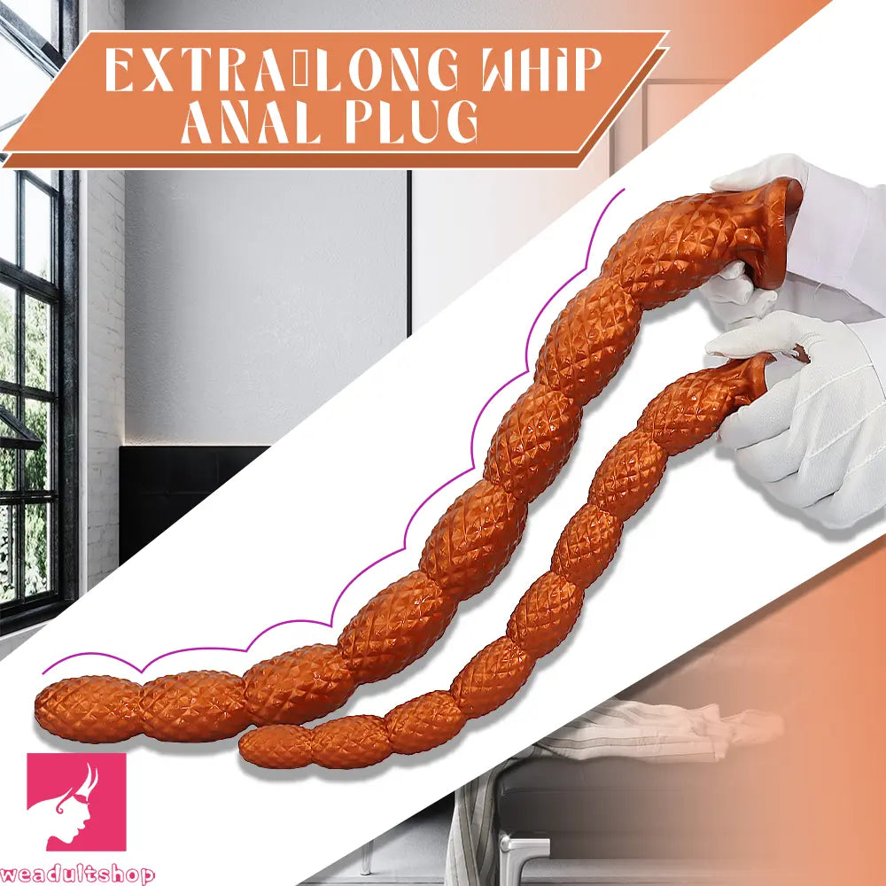 15.74in 23.62in Extra Long Whip Anal Plug Dildo Adult Male and Female Toy