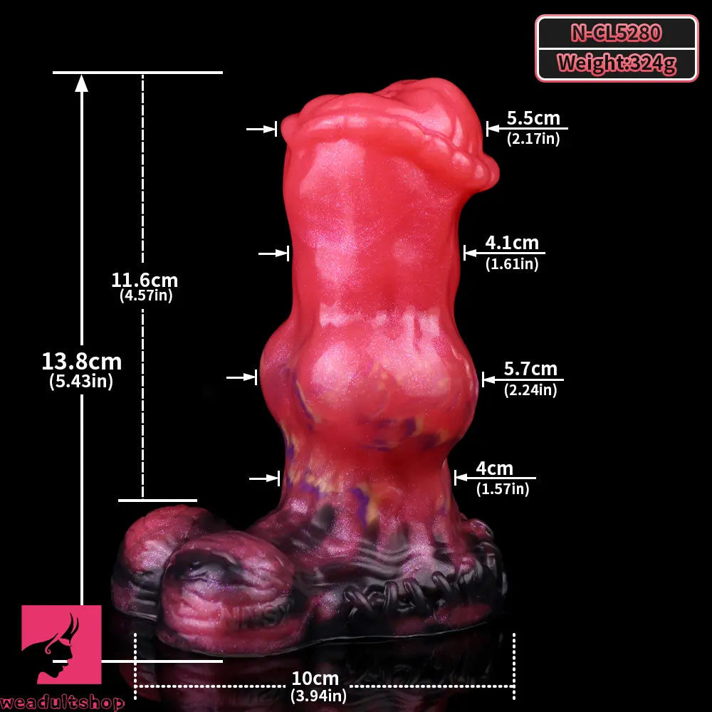 5.43in Horse Knot Silicone Fantasy Dildo For G Spot Sex Anal Toy Play