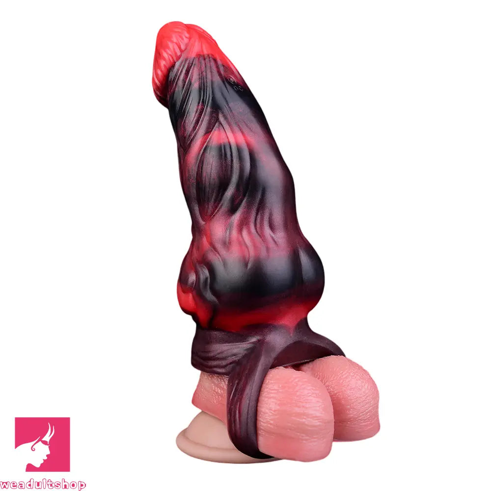 5.91in 7.17in Silicone Cock Sleeve Soft Vibrating Hollow Fantasy Penis Dildo