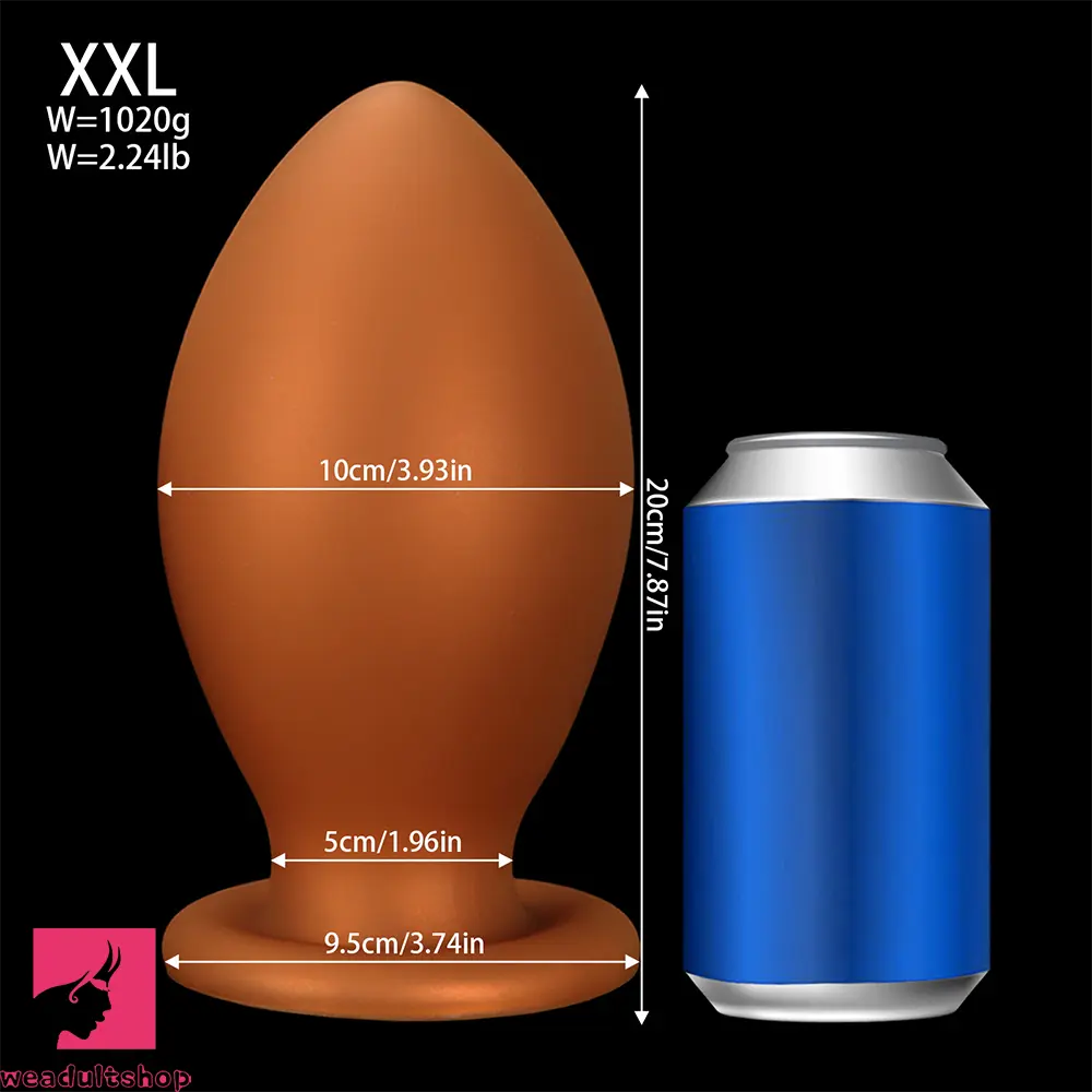 4.72in 5.51in 6.29in 7.08in 7.87in Rugby Silicone Butt Plug Dildo Adult Cock