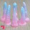 7.48in Luminous Fantasy Silicone Soft Penis Dildo With Spiked Penis Texture