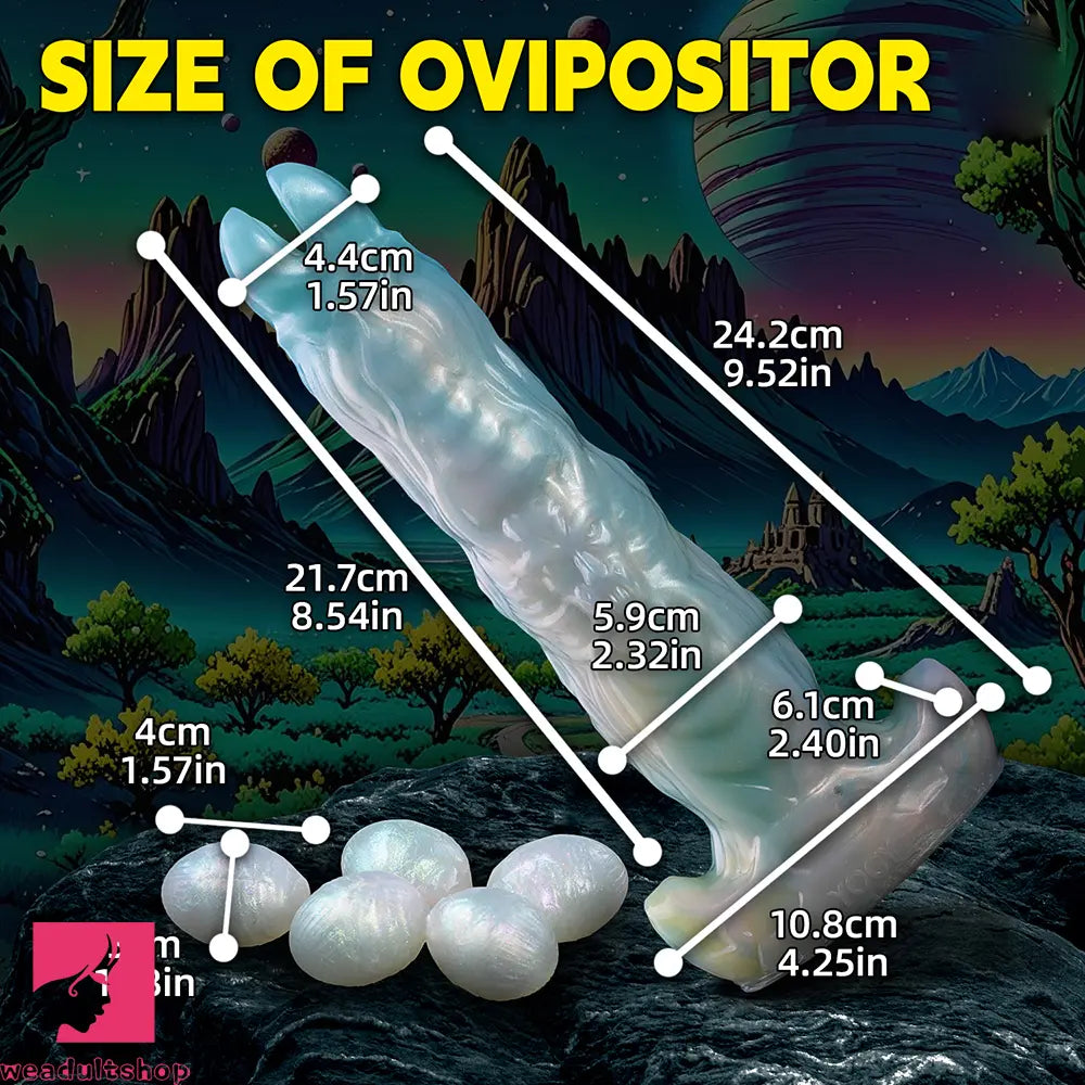 9.52in Ovipositor Egg Laying Inflatable Dildo Soft Masturbator Adult Cock