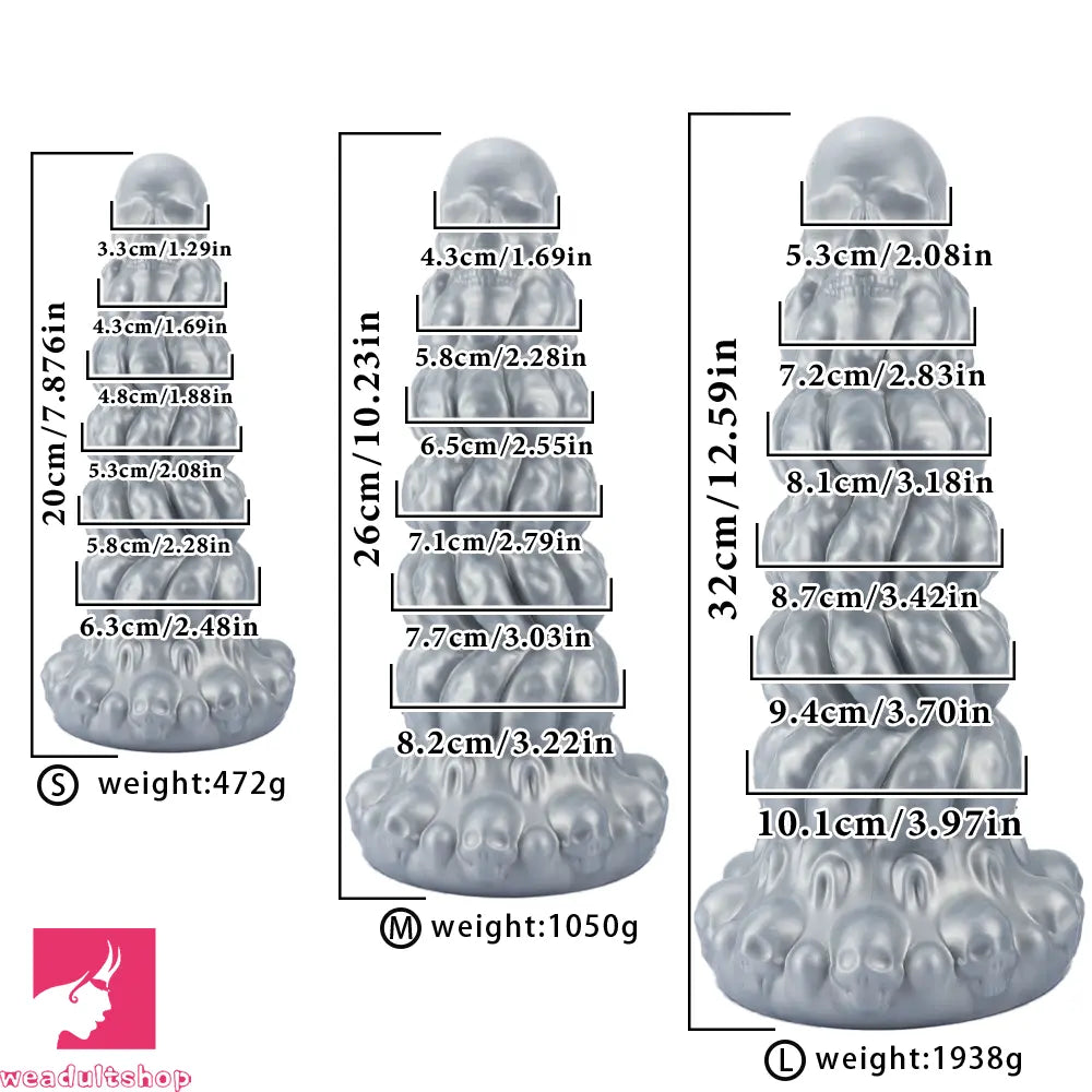 7.87in 10.23in 12.59in Scary Huge Fantasy Butt Plug Dildo Sex Toy Masturbator