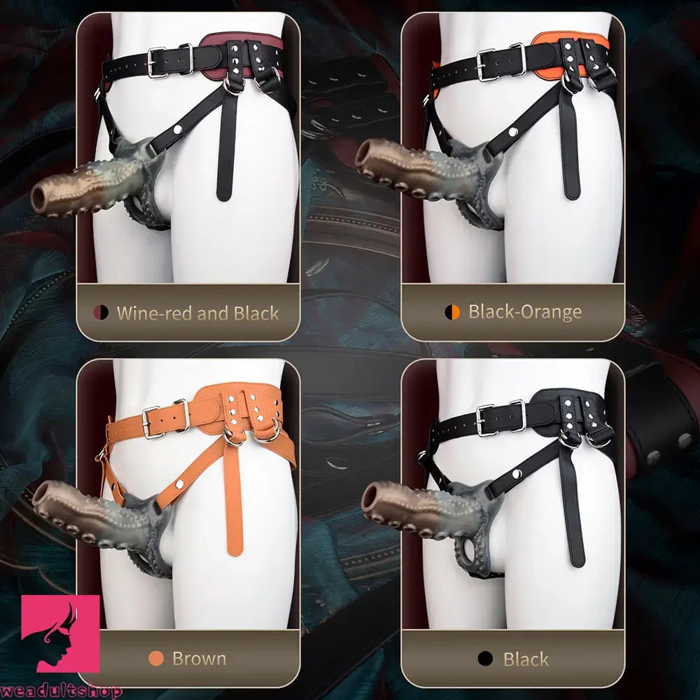 4.02in 4.76in 6.06in 6.69in Tentacle Strap on Hollow Penis Sleeve Dildo
