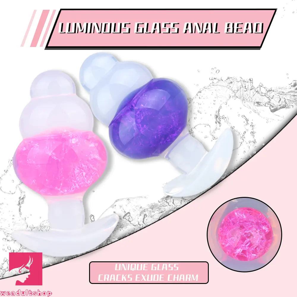 4.53in Luminous Silicone Anal Beads Dildo Anal Love Toy For Women Clit