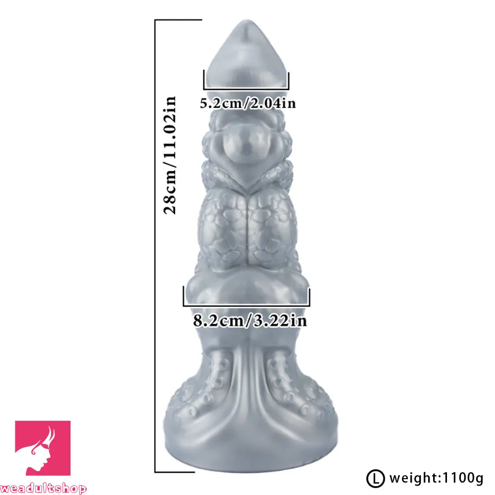 6.69in 9.05in 11.02in Dragon Tentacle Monster Silicone Butt Plug Solo Dildo