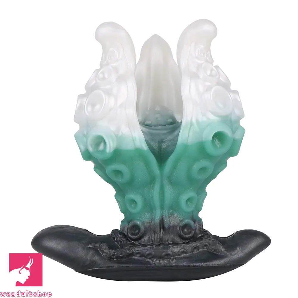 4.25in 5.15in 6.22in Odd Anchor Strap on Vibrating Mouth Gag Tentacle Dildo