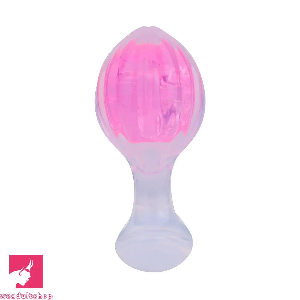 3.27in 3.86in Silicone Butt Plug Dildo Vaginal Massager & Anal Stimulator