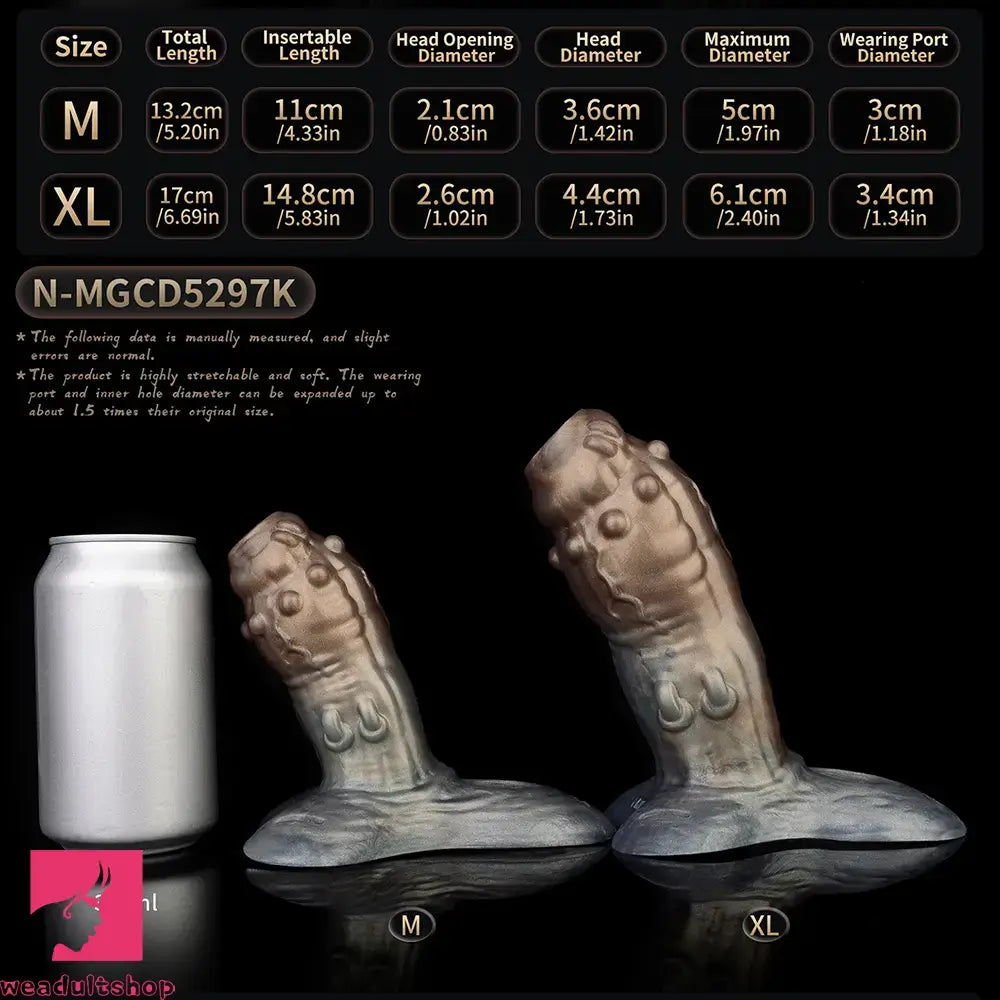 5.2in 6.69in Tentacle Strap on Hollow Dildo Sleeve Reusable Cock Sleeve