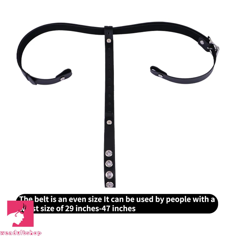 9.05in Strap on Large Hollow Silicone Cock Cage Dildo For Chastity Dildo