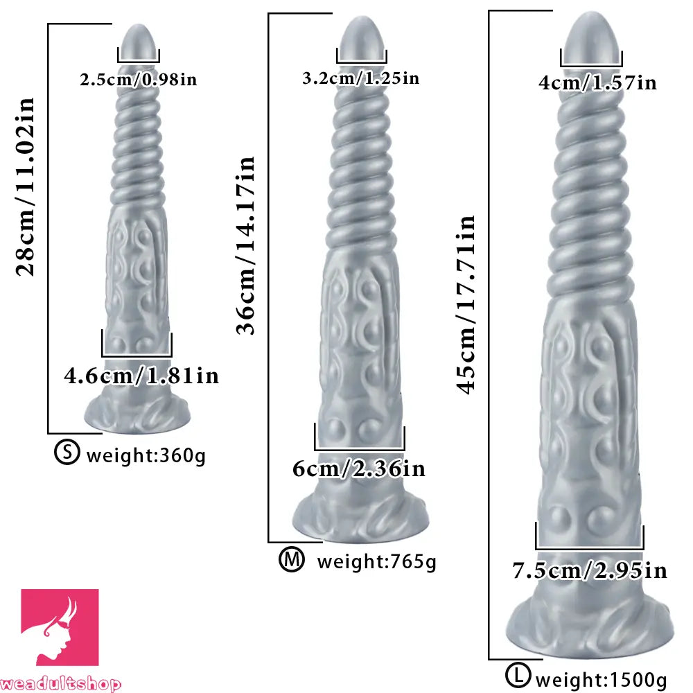 11.02in 14.17in 17.71in Tentacle Long Huge Fantasy Dildo Durable Manual Toy