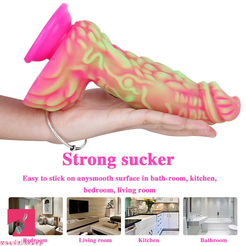 8.66in Dragon Monster Liquid Silicone Soft Big Dildo For Cock Pleasure