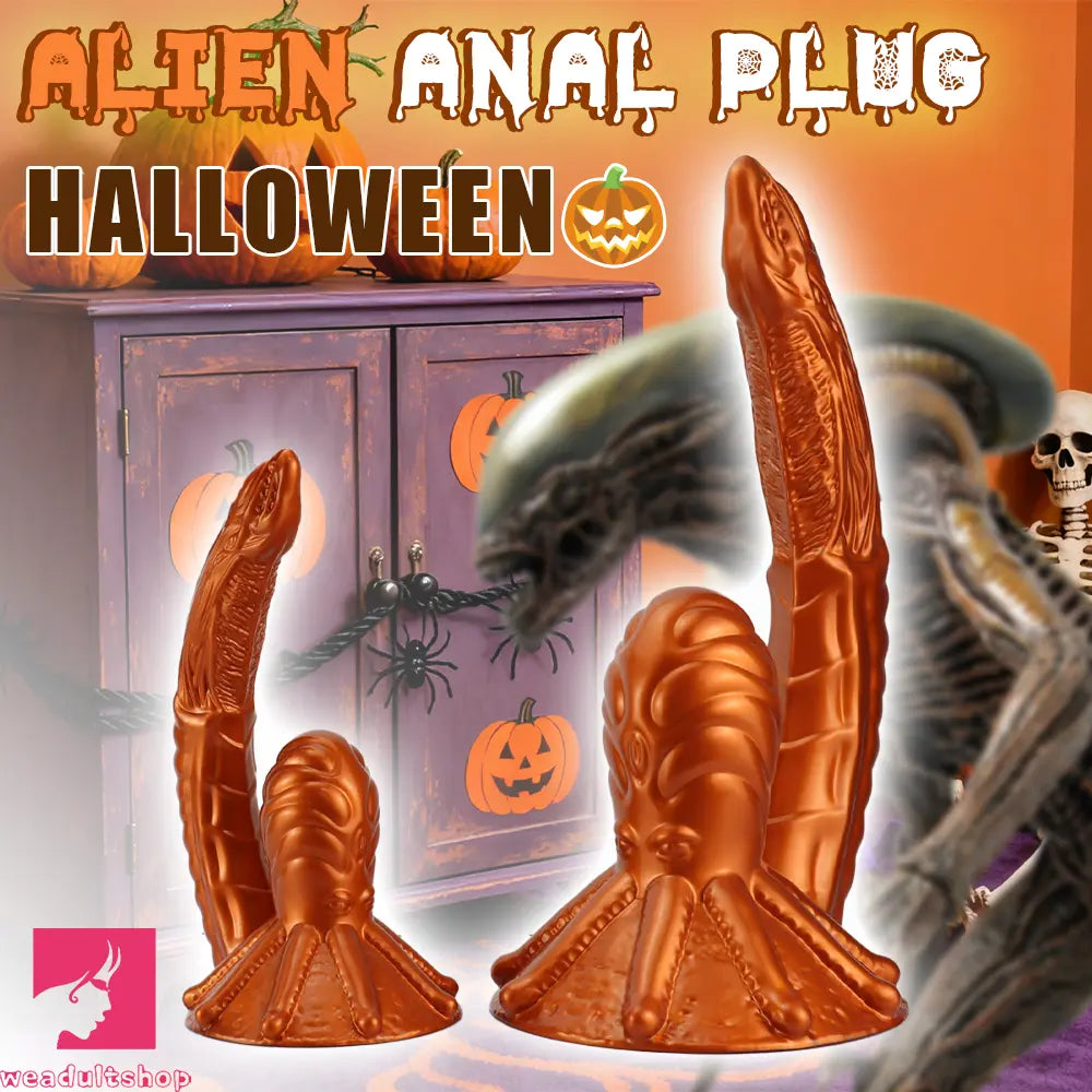 11.81in 17.7in Dual Ended Alien Anal Plug Soft Fantasy Dildo Anal Massage Dilator