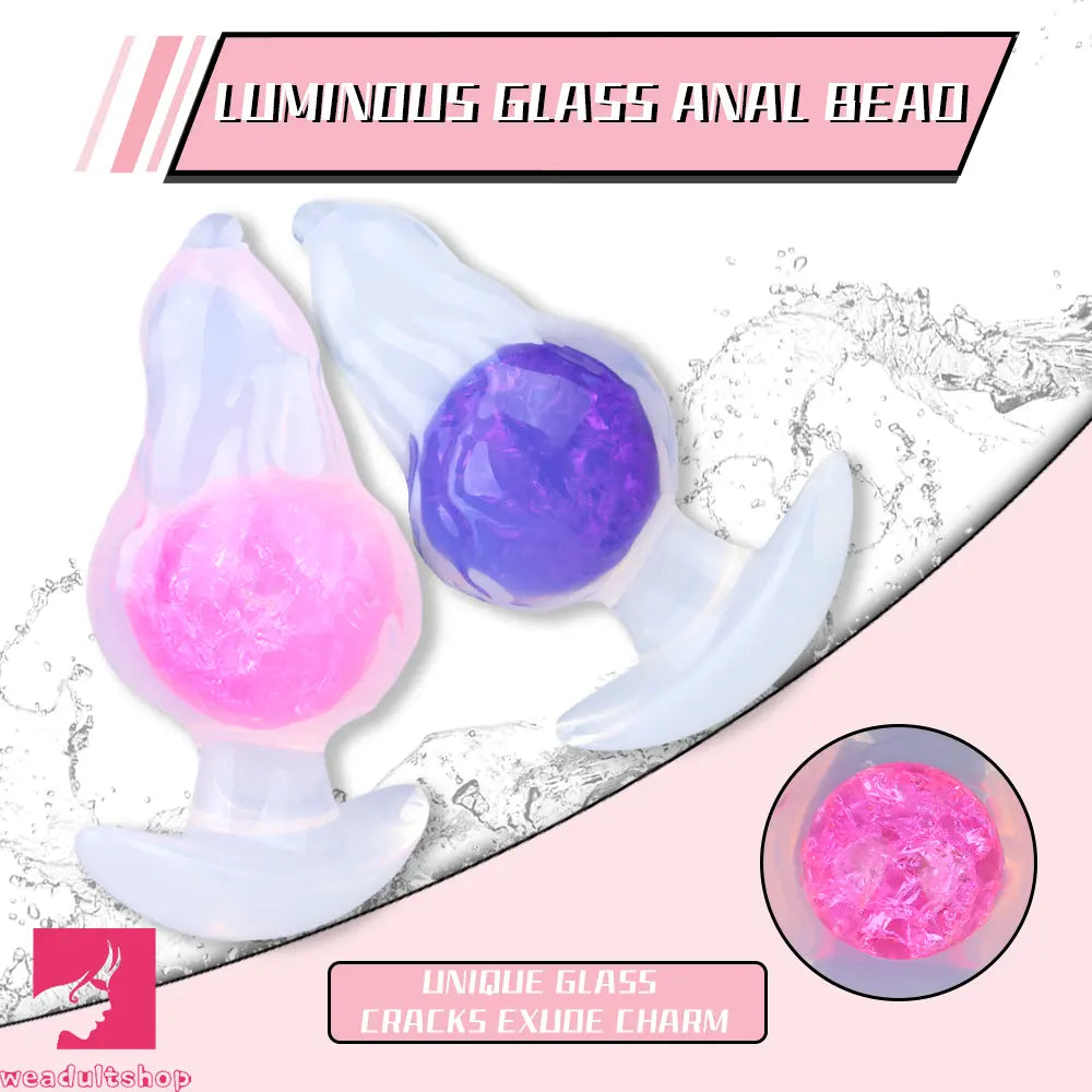 5.51in Luminous Silicone Anal Beads Dildo Anal Sex Toy For Women Sex