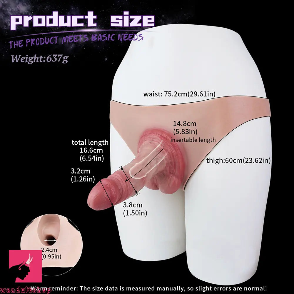 6.54in Hollow Sleeve Cock Strap on Dildo Dedicated Design Cock Toy