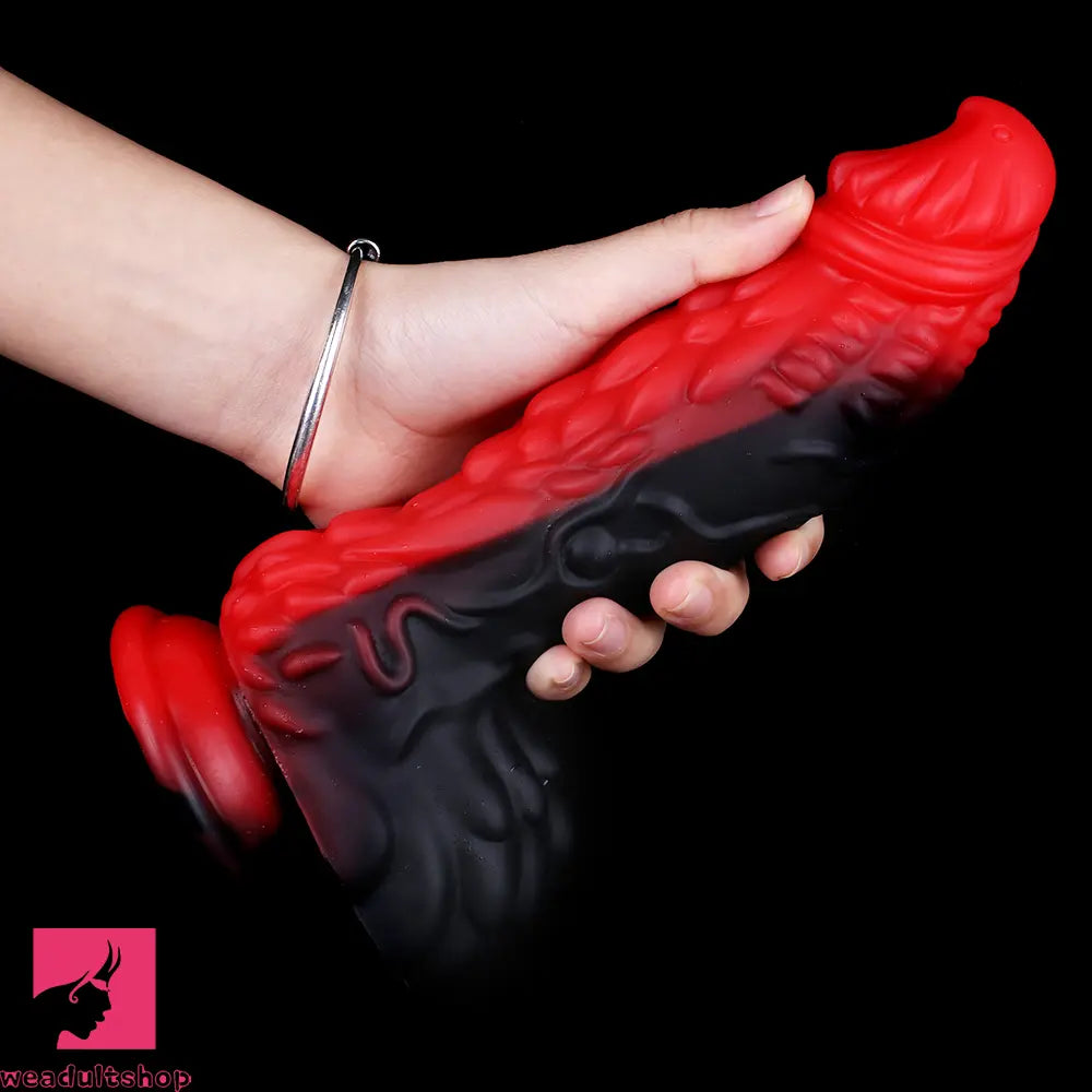 8.66in Dragon Monster Liquid Silicone Soft Big Dildo For Cock Pleasure