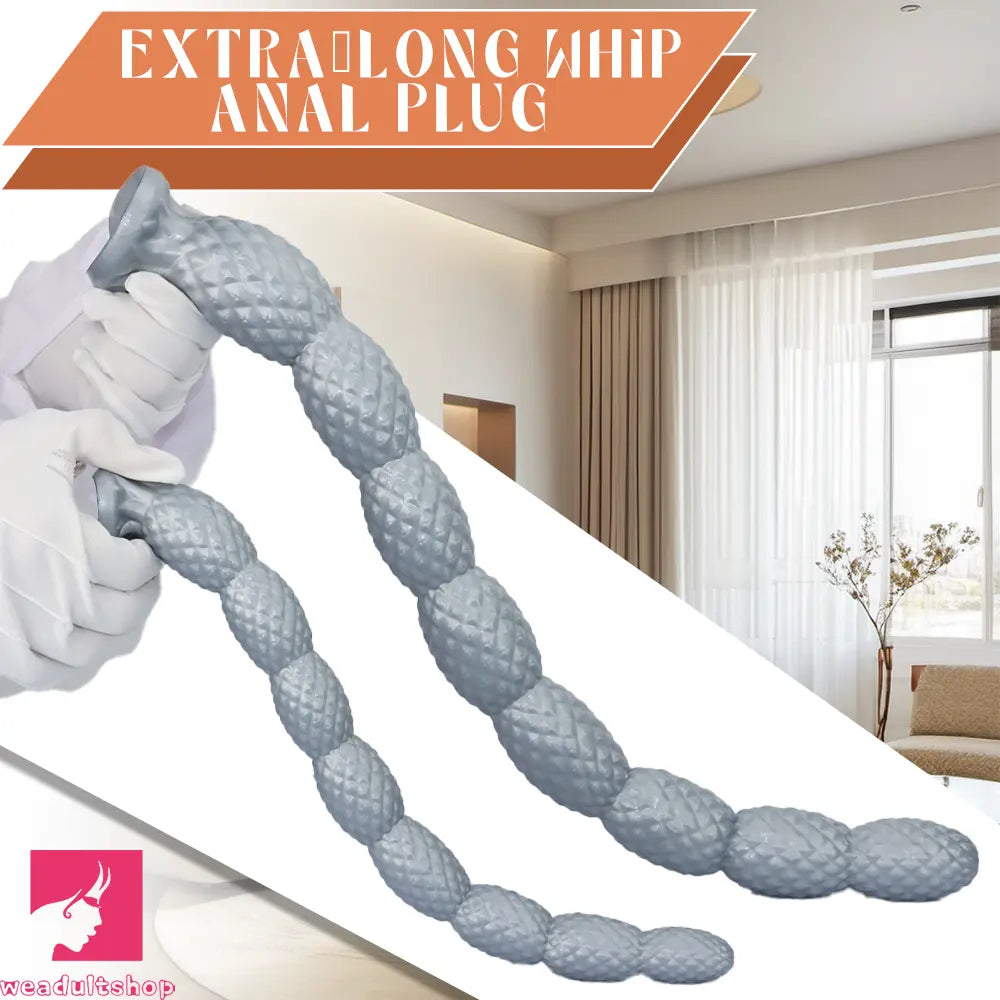 15.74in 23.62in Extra Long Whip Anal Plug Dildo Adult Male and Female Toy
