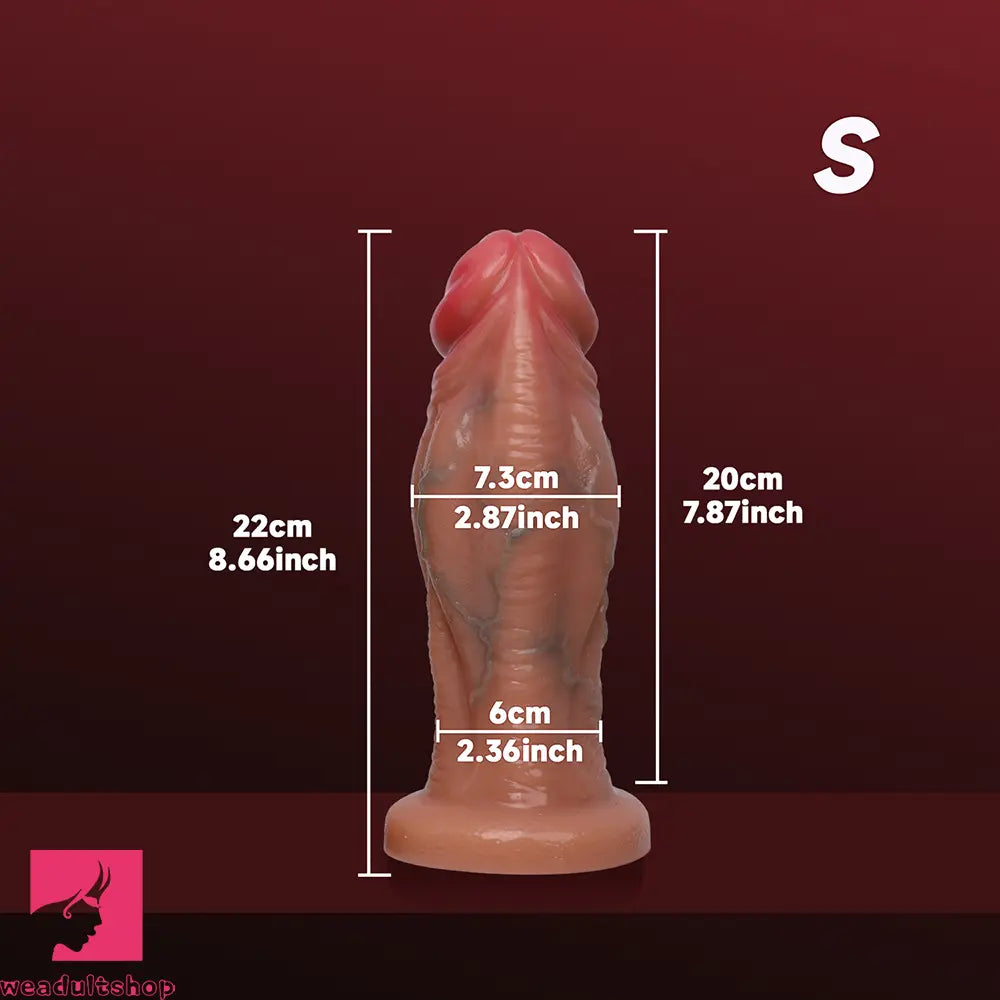 6.69in 8.66in 10.24in 11.42in 12.99in Thick Glans Real Veins Flirting Toy Dildo