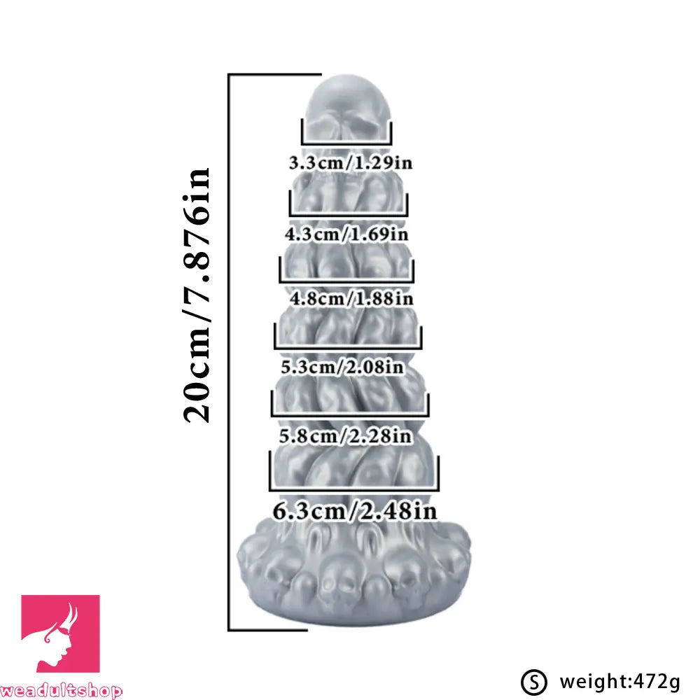 7.87in 10.23in 12.59in Scary Huge Fantasy Butt Plug Dildo Sex Toy Masturbator