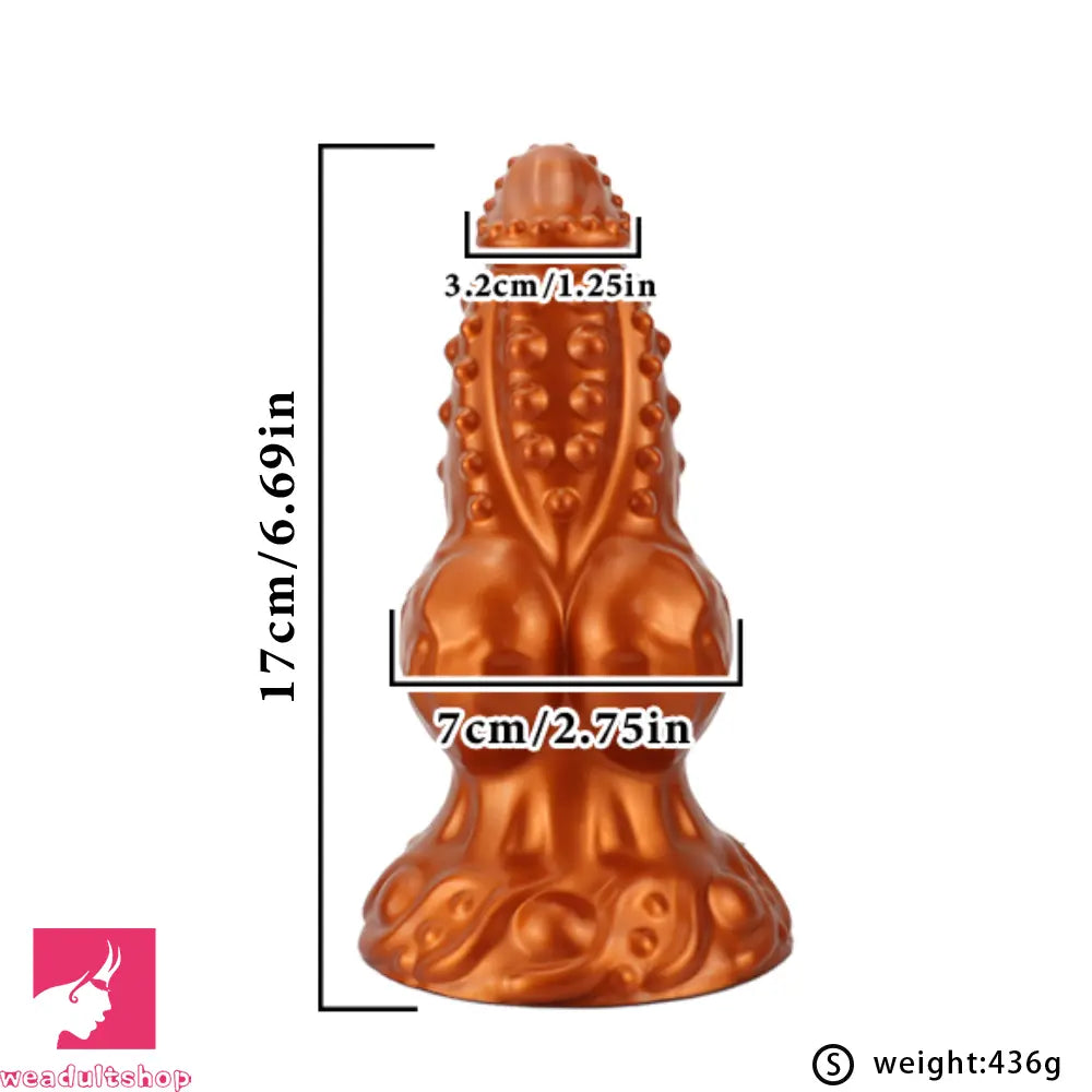 6.69in 8.66in 11.41in Spiked Tentacle Knot Silicone Big Comfortable Dildo