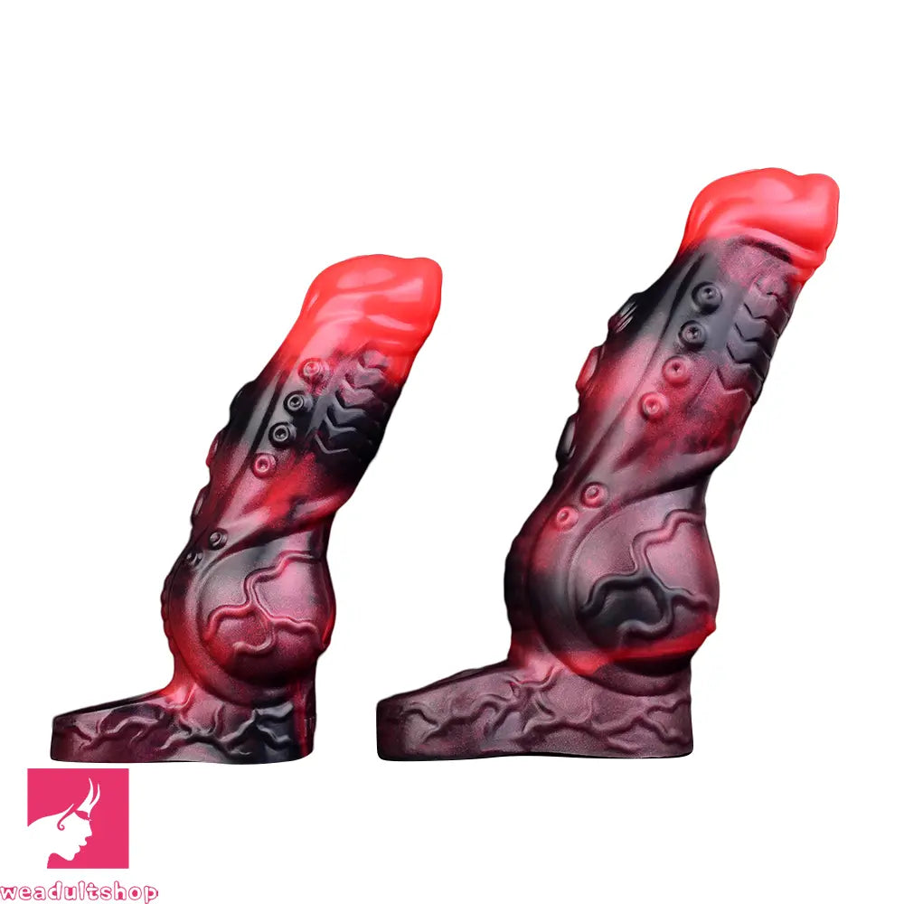 5.98in 7.09in Silicone Tentacle Cock Sleeve Knot Vibrating Hollow Dildo