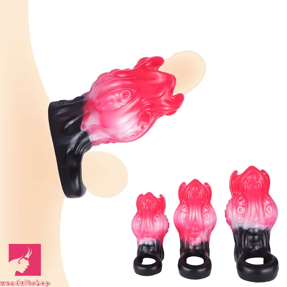 4.4in 5.11in 5.86in Fantasy Tentacle Silicone Dildo Sleeve Crown Top Quality
