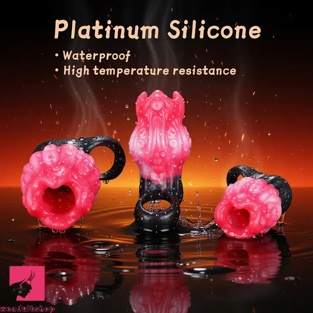 4.4in 5.11in 5.86in Fantasy Tentacle Silicone Dildo Sleeve Crown Top Quality