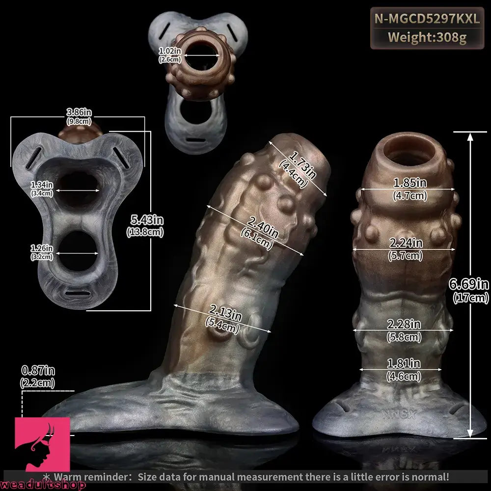 5.2in 6.69in Tentacle Strap on Hollow Dildo Sleeve Reusable Cock Sleeve