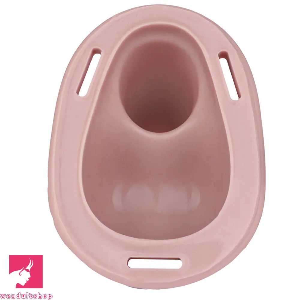 2.36in Silicone Soft Mini Cock Cage Strap on Chastity Dildo With Lock