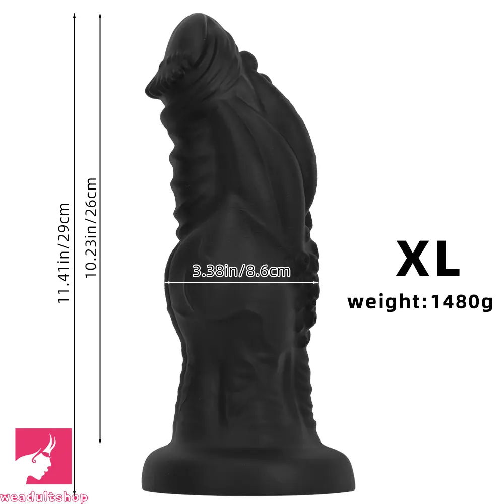 8.85in 9.64in 10.23in 11.41in 12.59in Odd-shaped Large Silicone Anal Dildo