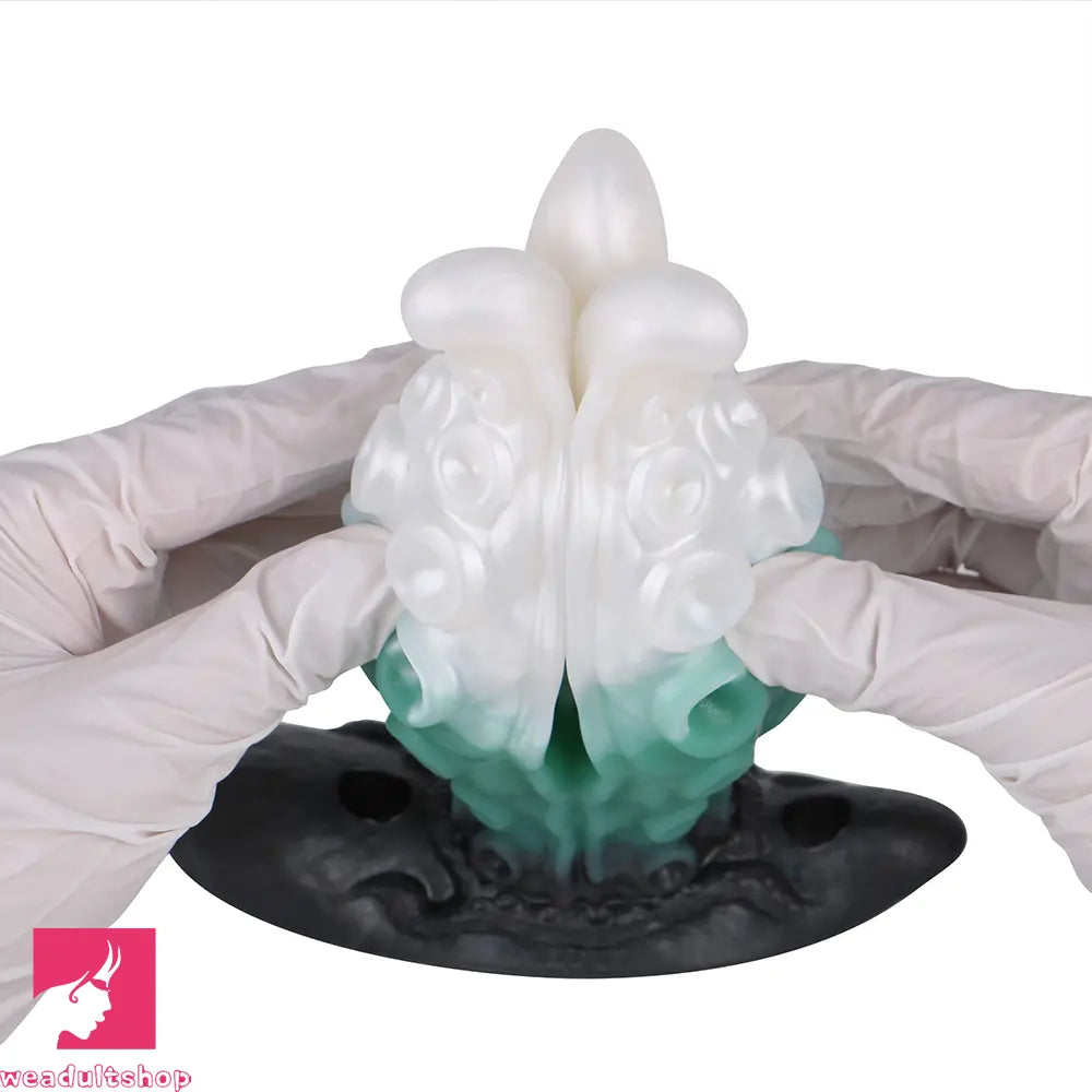 4.25in 5.15in 6.22in Odd Anchor Strap on Vibrating Mouth Gag Tentacle Dildo