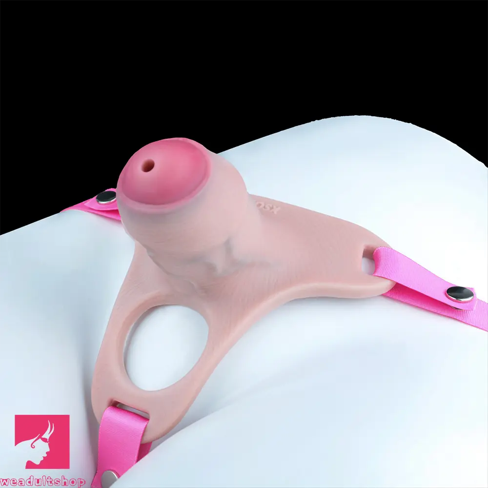 4.33in Strap on Chastity Dildo Wearable Realistic Cock Cage For Couples