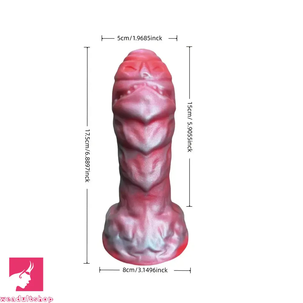 6.89in Thick Liquid Silicone Simulation Odd Fantasy Monster Creature Dildo