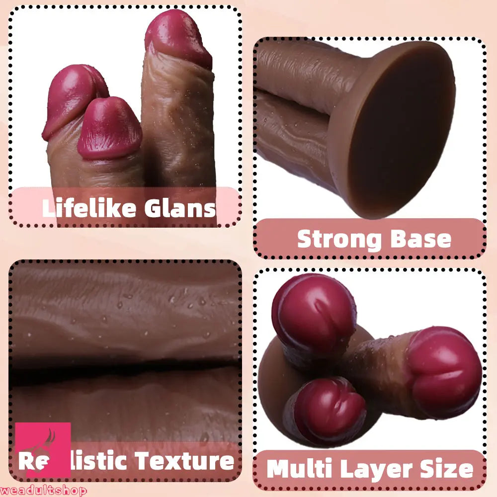 8.7in Triple Ended Realistic Dildo For Women Couple Prostate Massage Toy