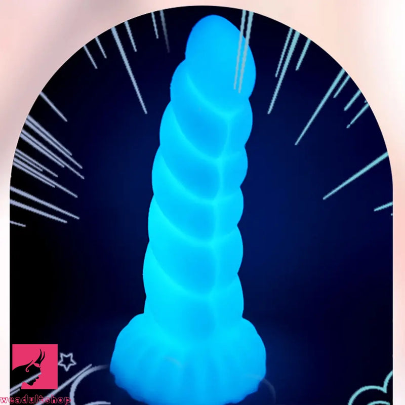 8.26in Fantasy Luminous Silicone Soft Dildo For Women Clit Masturbation