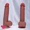 7.87in 8.27in Realistic Massage Silicone Dual Density Uncut Sliding Skin Dildo