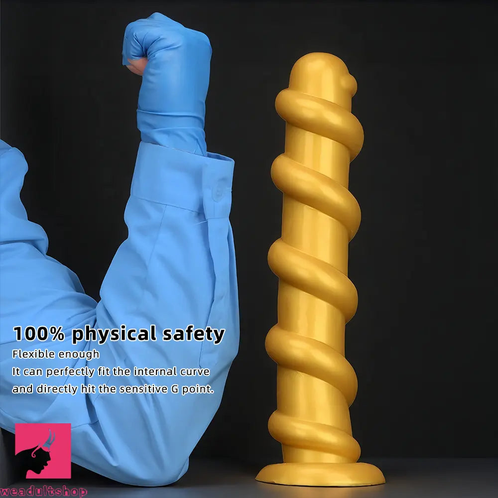 13.18in Gold Silicone Extra-long Thread Huge Dildo For Anal Pleasure