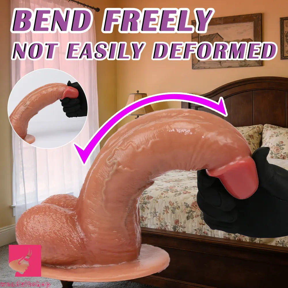 8.26in 9.84in 11in Realistic Feeling Silicone Big Soft And Bendable Anal Dildo