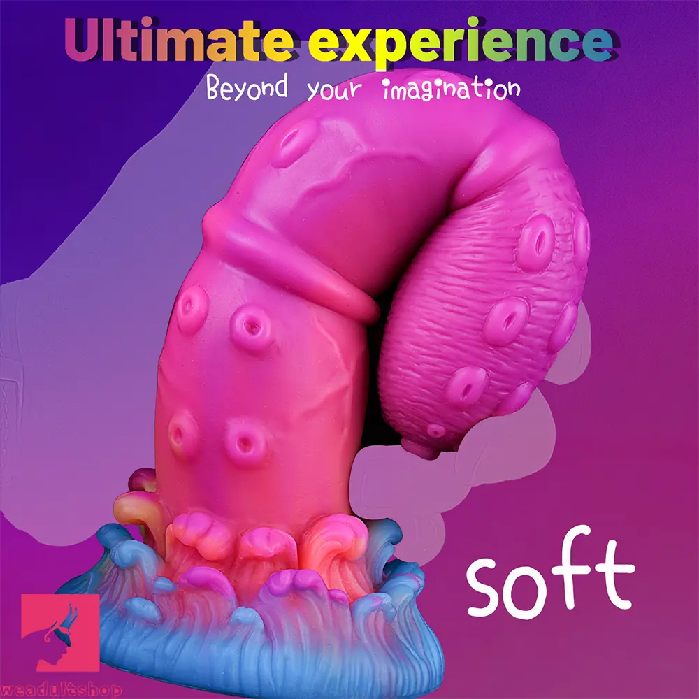 7.68in Liquid Silicone Soft Fantasy Odd Dildo For Women Vaginal Cock