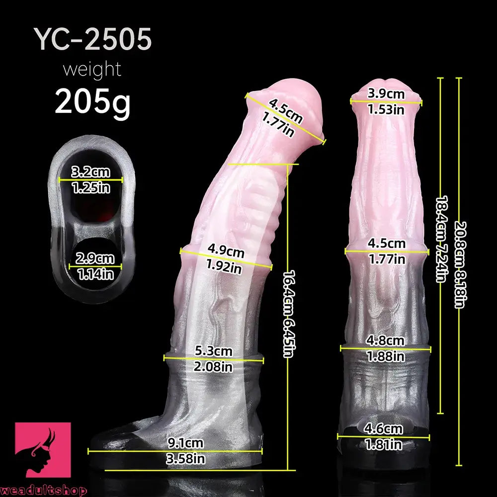 8.18in Horse Cock Hollow Dildo Sleeve Dildo For Enlargement Dildo Sleeve
