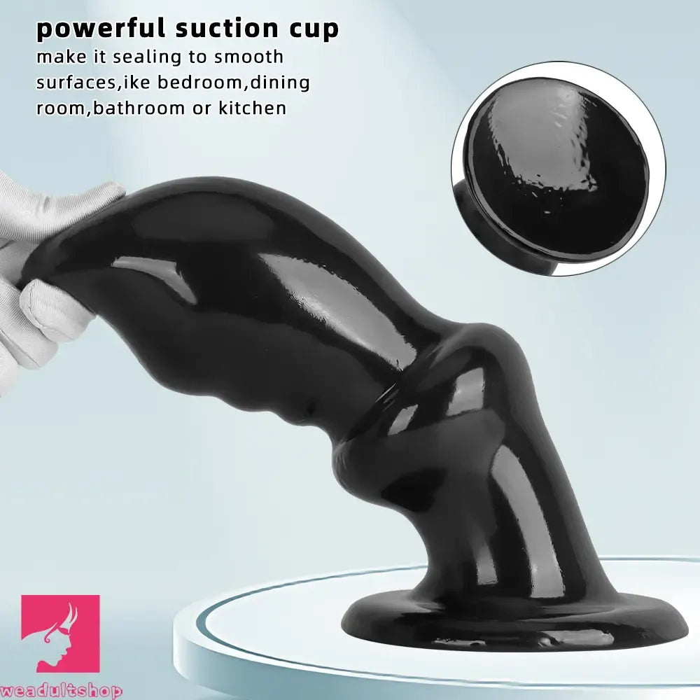 5.7in 8.26in 10.62in Black PVC Sword Large Clit Dilation Training Dildo