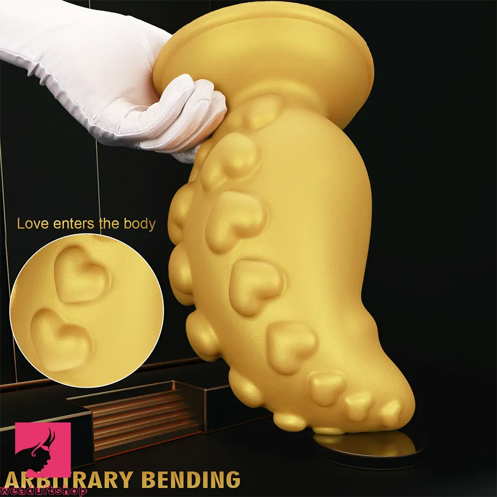5.31in 6.88in 8.46in 10.62in Heart Anal Plug Dildo Prostate Massage Butt Toy