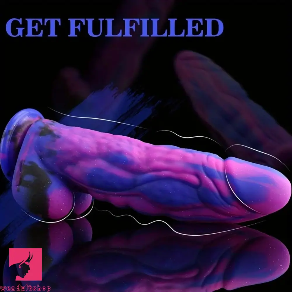 9.5in Fantasy Realistic Thick Gspot Soft Silicone Anal Dildo Adult Cock Toy