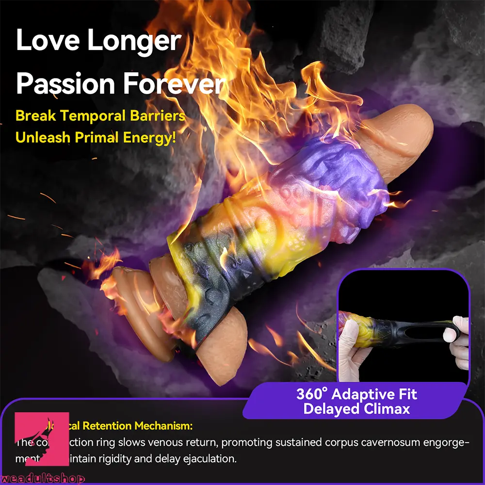 4.92in Fantasy Odd Small Silicone Soft Dildo Sleeve Cock Extender Toy