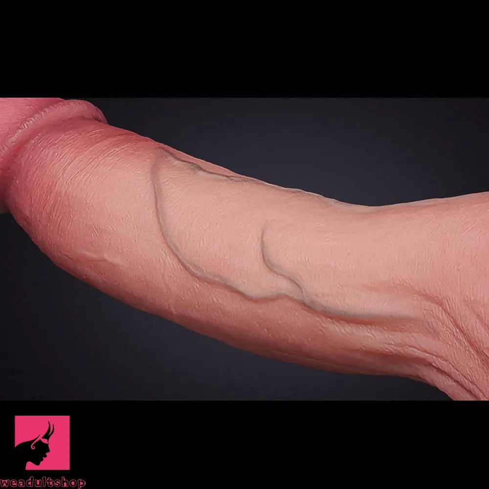 8.07in Realistic Silicone Penis Simulator Soft Fleshy Texture Anal Dildo