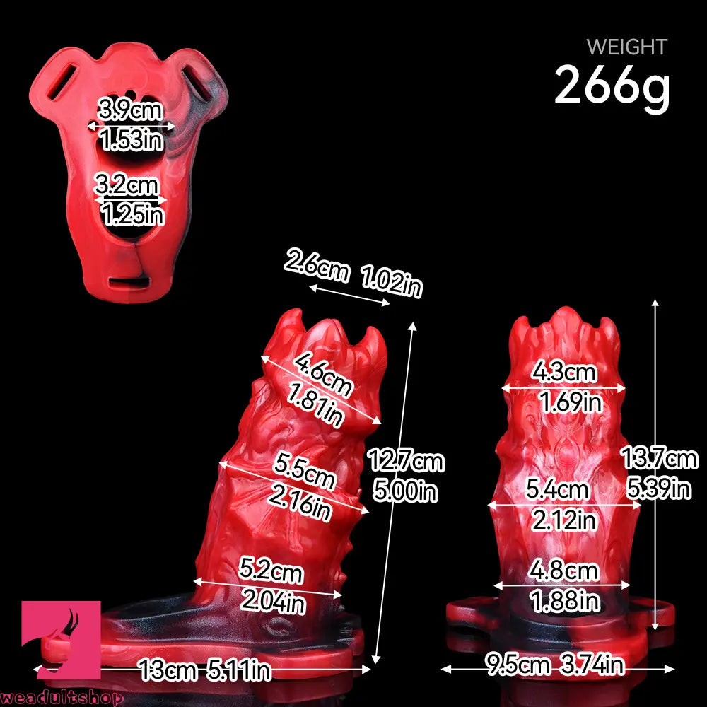 5.39in Hollow Dildo Silicone Soft Fantasy Odd Strap on Cock Sleeve Love