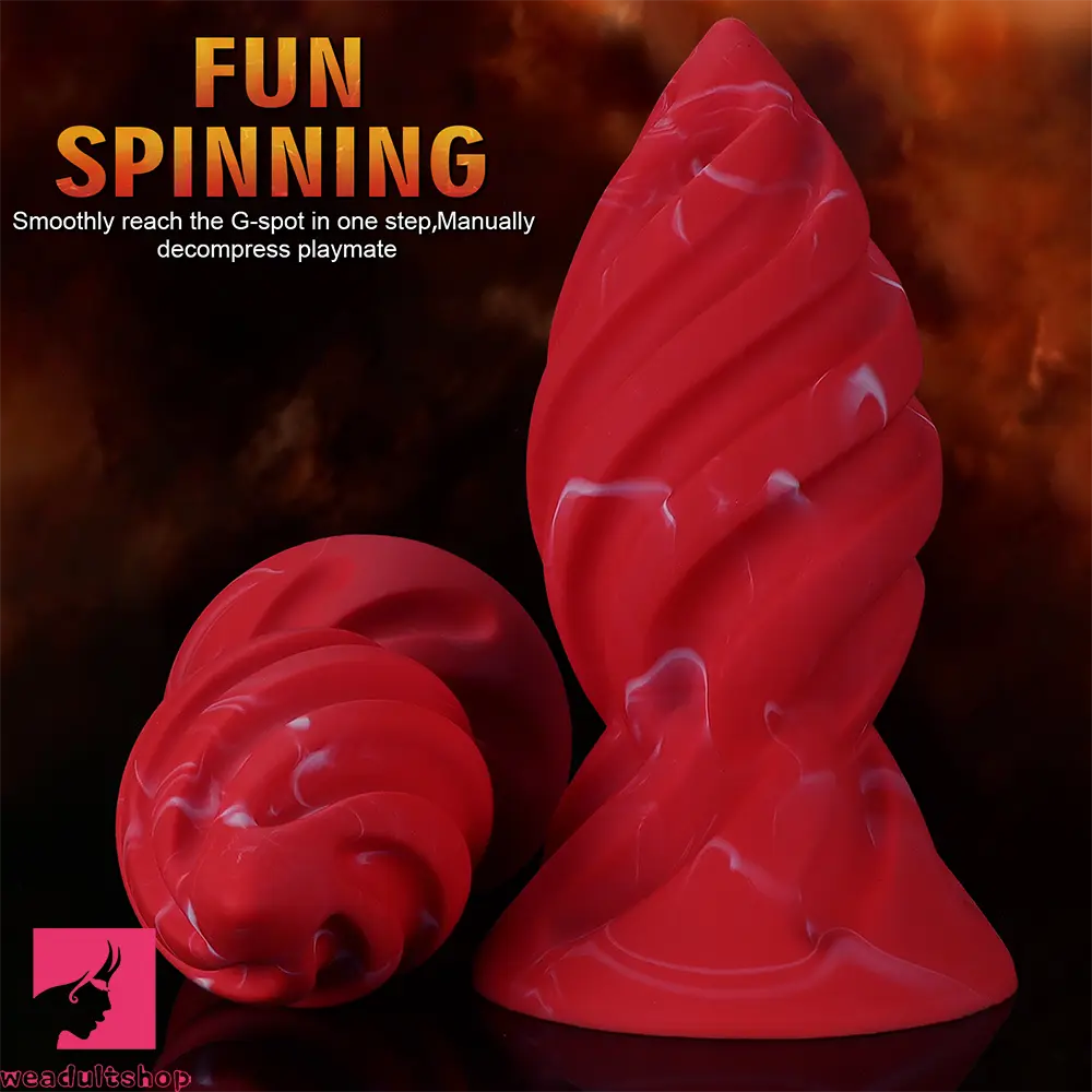 6.29in 7.48in 8.66in 9.84in Fantasy Spiral Butt Plug Dildo Lightweight Cock Toy