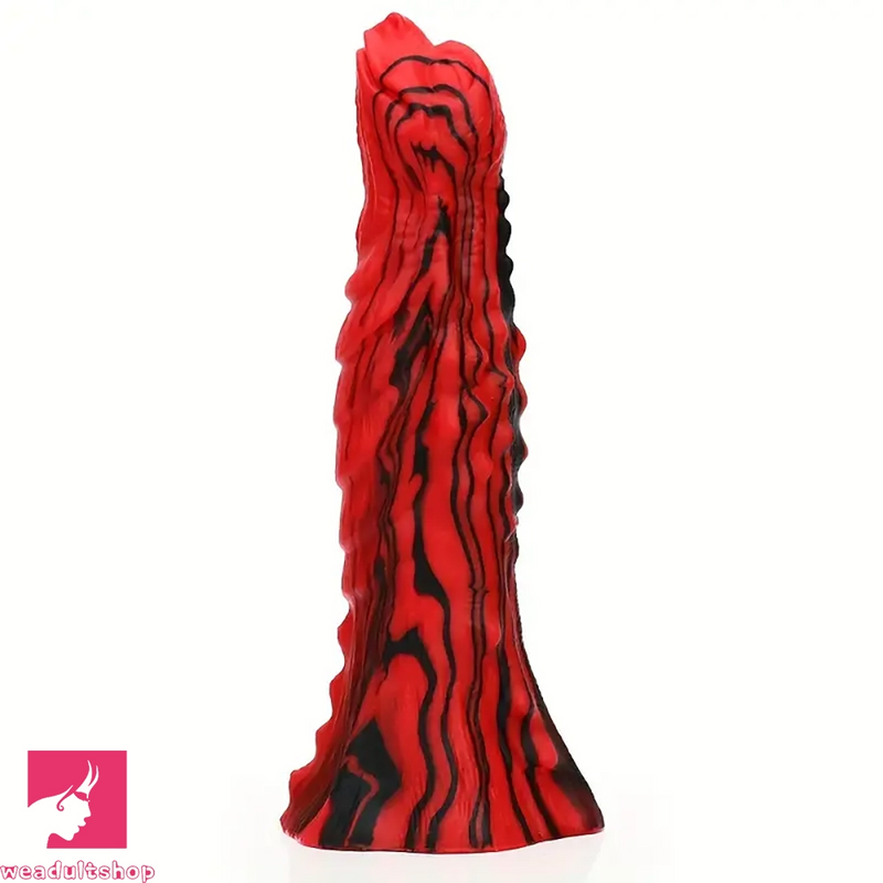 8.66in Thick Silicone Anal Plug Fantasy Dildo With Suction Cup Clit Toy