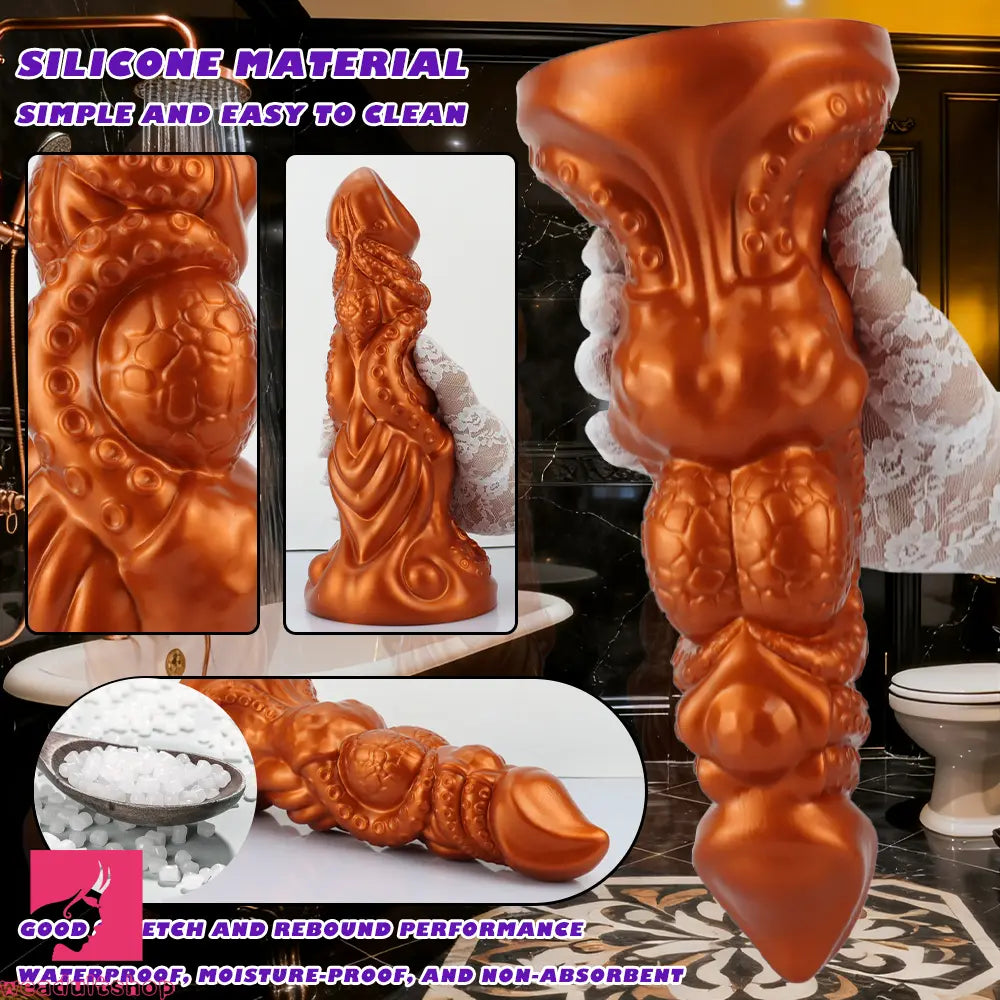 6.69in 9.05in 11.02in Dragon Tentacle Monster Silicone Butt Plug Solo Dildo